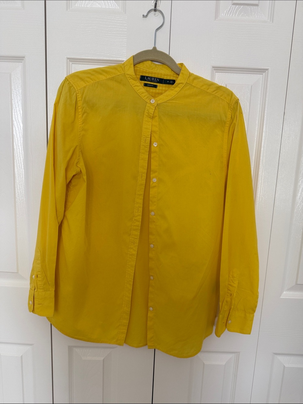Ralph Lauren Yellow Band-Collar Button Shirt